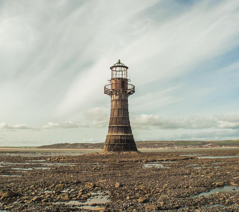 Projection. old-lighthouse